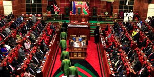 Legislators inside the Parliament of Kenya.