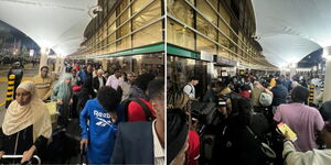 Passengers stranded at JKIA after all planes were grounded due to workers' strike.