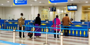 Passengers at Jomo Kenyatta Airport.