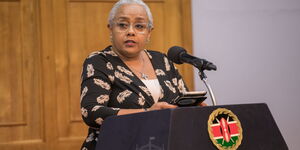 First lady Margaret Kenyatta addressing the Pathways Africa Conference 2020 in Nairobi on Tuesday, February 18, 2020