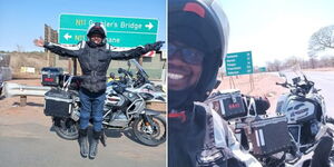 Pastor Sammy Mwongera Kiumbe travelling from South Africa to Kenya on Motobike