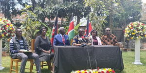 PLO Lumumba and team addressing media on Sunday, August 27, 2023.