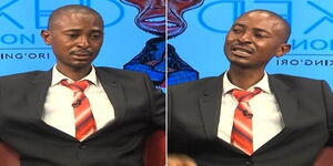 A file image of Ex- KDF officer John Kamau during an interview on February 18, 2022.