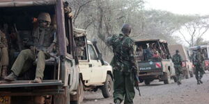 Police conduct an operation in Kapedo in 2019
