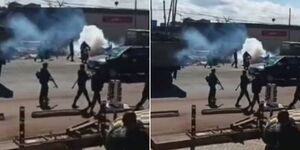 Police lob teargas to traders in Karen