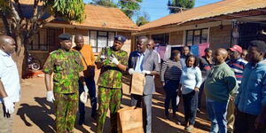 Police officers beat up a mentally challenged man at Lodwar County Referral Hospital in Turkana.