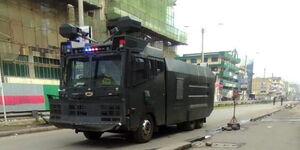 A police tanker spotted in Eastleigh, Nairobi, on Thursday, May 7, 2020
