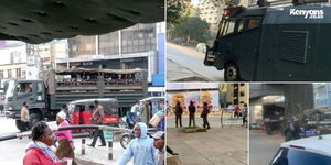 Heavy police presence in sections of the CBD in Nairobi ahead of the anti-Finance Bill protests