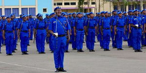 Police officers during a parade