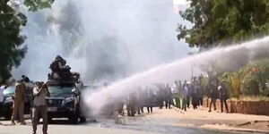 Police engage Azimio protestors on Monday, March 20, 2023.