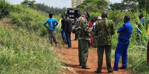 Police officers arrive Gwa-Kairu in Ruiru in Kiambu County on January 17, 2024. 