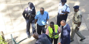 Police officers conduct an operation in Nairobi in January 2020. 