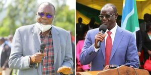 A side-by-side image of outgoing Kitutu Chache MP Jimmy Angwenyi (left) and outgoing Meru governor Kiraitu Murungi.