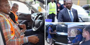 From left to right: Former President Uhuru Kenyatta, his successor, William Ruto and ODM party leader Raila Odinga.