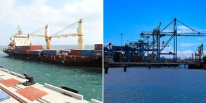 Photo collage of ships docking at the Port of Mombasa 