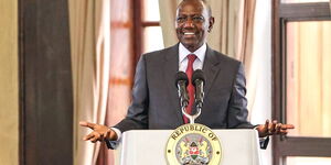 President William Ruto addressing Kenya Kwanza legislators at State House on May 23, 2023.