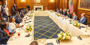 President William Ruto and the Kenyan delegation attending a meeting with members of Congress in Washington, D.C., the US on May 22, 2024