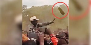 Ruto flying shoe