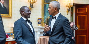 President William Ruto (left) and former US President Barrack Obama.