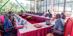 President William Ruto holding a Cabinet meeting at State House in Nairobi on March 13, 2024