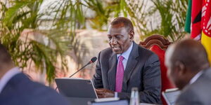 President William Ruto chairs the Cabinet meeting at State House on Thursday, March 7, 2024.