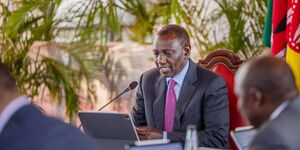 President William Ruto chairs the Cabinet meeting at State House on Thursday, March 7, 2024.