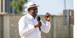 President William Ruto during a public meeting in Mombasa on Thursday, August 4.