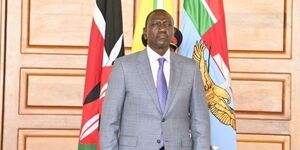 President William Ruto during the swearing in ceremony of KDF commanders at State House.