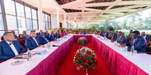 President William Ruto hosting a meeting with stakeholders in the manufacturing industry on March 12, 2024