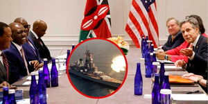 President William Ruto during a meeting with US Secretary Antony Blinken 