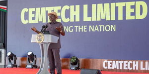 President William Ruto launches Cemtech Limited in West Pokot County.