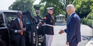 President William Ruto received by his US counterpart Joe Biden at State House.