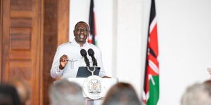 President William Ruto speaking at State House in Nairobi, on May 27, 2024
