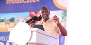 President William Ruto speaking at the Second Homa Bay County International Investment Conference on February 27, 2024