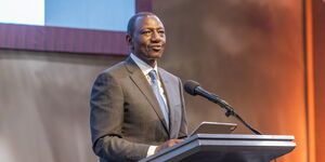 President William Ruto speaking at the Global Trade Centre in Nairobi on March 26, 2024