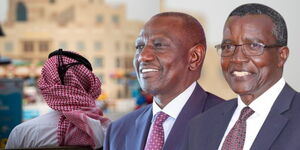 A photo collage of President William Ruto, former Chief Justice David Maraga and an arab man in Qatar, November 20, 2025.