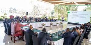 President William Ruto addressing Principal Secretaries during a high-level meeting at State House in Nairobi on Friday, October 3, 2025