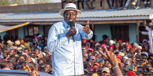 President William Ruto addressing the residents of Kitui County on Thursday, November 13, 2025.