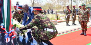 Photo of President Ruto at Embakasi Garrison during KDF Day celebrations on October 14, 2023