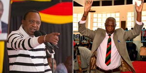 Collage photo of Former President Uhuru Kenyatta(right) and Paul Wainaina(left)