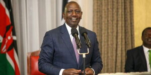 President William Ruto addresses a conference in Nairobi on April 11, 2023.