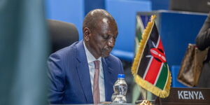 President William Ruto attending the African Union's Peace and Security Council Mini-Summit on the Eastern Democratic Republic of the Congo at the Africa Union Headquarters in Addis Ababa, Ethiopia on February 16, 2024