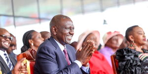 President William Ruto during the Jamhuri Day celebrations at Uhuru Gardens on December 12, 2023