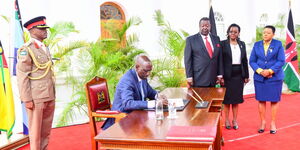 President William Ruto signing of the 2023/2024 Ministerial Performance Contracts at State House, Nairobi on August 1, 2023