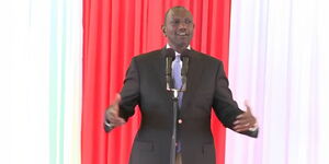 President William Ruto speaking at Sagana Lodge on Sunday, August 6, 2023.