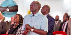 President William Ruto attending a church service in Karen on Sunday August 13, 2023