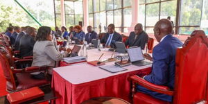 President William Ruto chairing a Cabinet meeting at State House on January 15, 2024