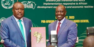 President William Ruto (right) during the 3rd Pan-African Parliament’s Summit on Climate Policy and Equity in South Africa in May 2023.