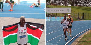 58 year old Marathoner Pricilla Biwott at the  Africa Masters Athletics championships in South Africa on November 16