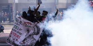 Protesters during the anti-Finance Bill demonstrations in Kenya.